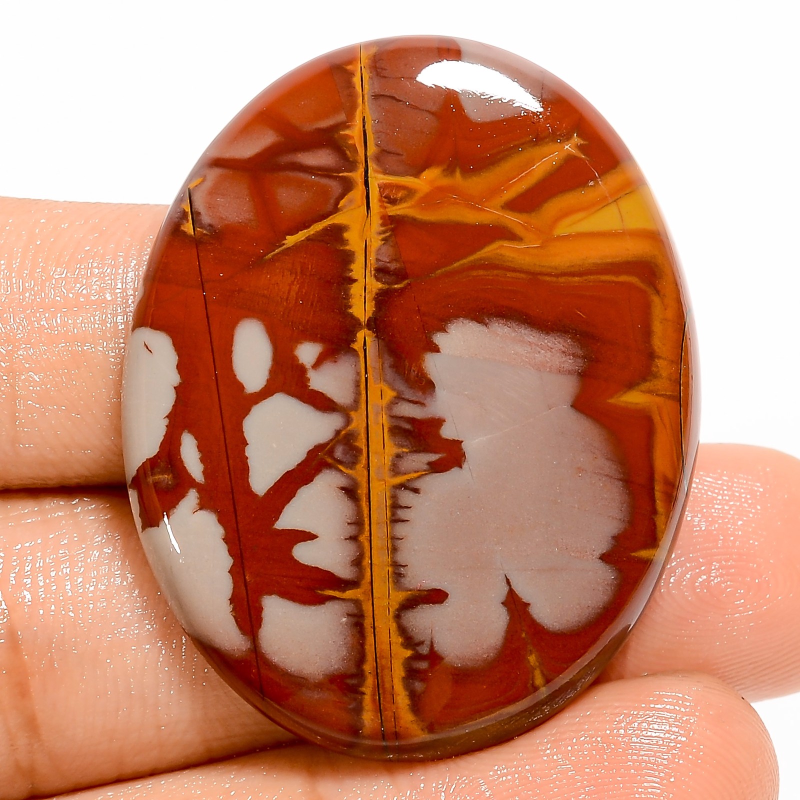 50.5 Ct. Natural Oval Noreena Jasper Spiritual Cabochon Loose Gemstone 37X30X5mm