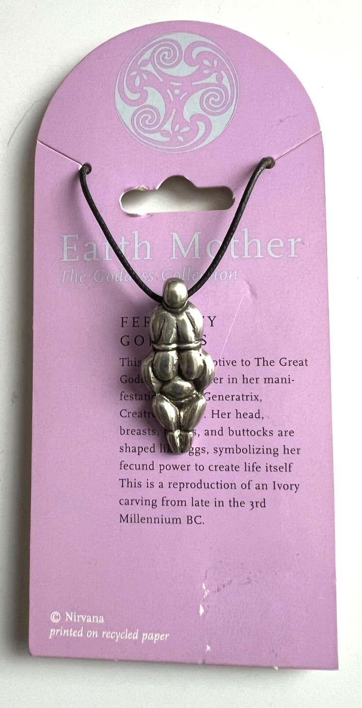 Nirvana Earth Mother ~ Fertility Goddess Pendant Necklace ~ Wiccan Gothic Amulet