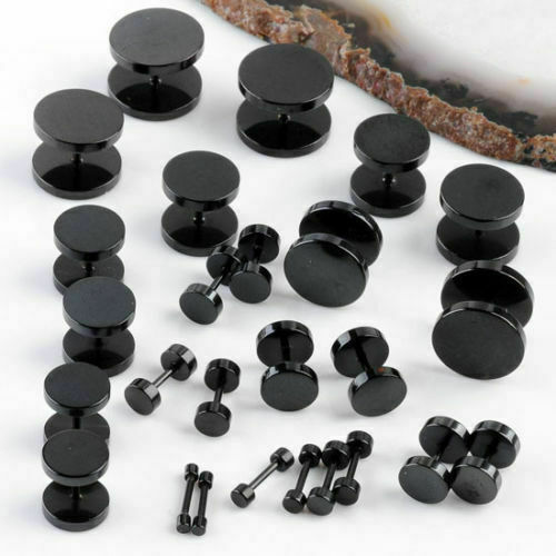 High Polished Surgical Steel Screw Flat Back Disc Stud Earrings for Women Men