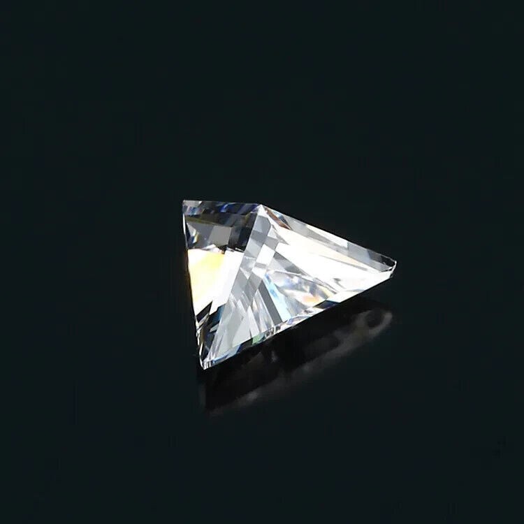 Loose Moissanite Triangle Cut Real Gem Stone W. GRA Certificate All Sizes VVS1 D