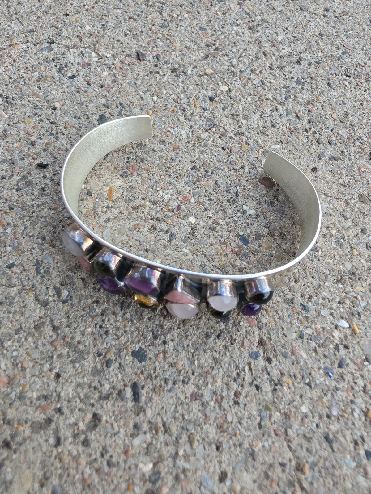 MINE FINDS BY JAY KING DTR Multi Gemstone Sterling Silver Cuff Bracelet