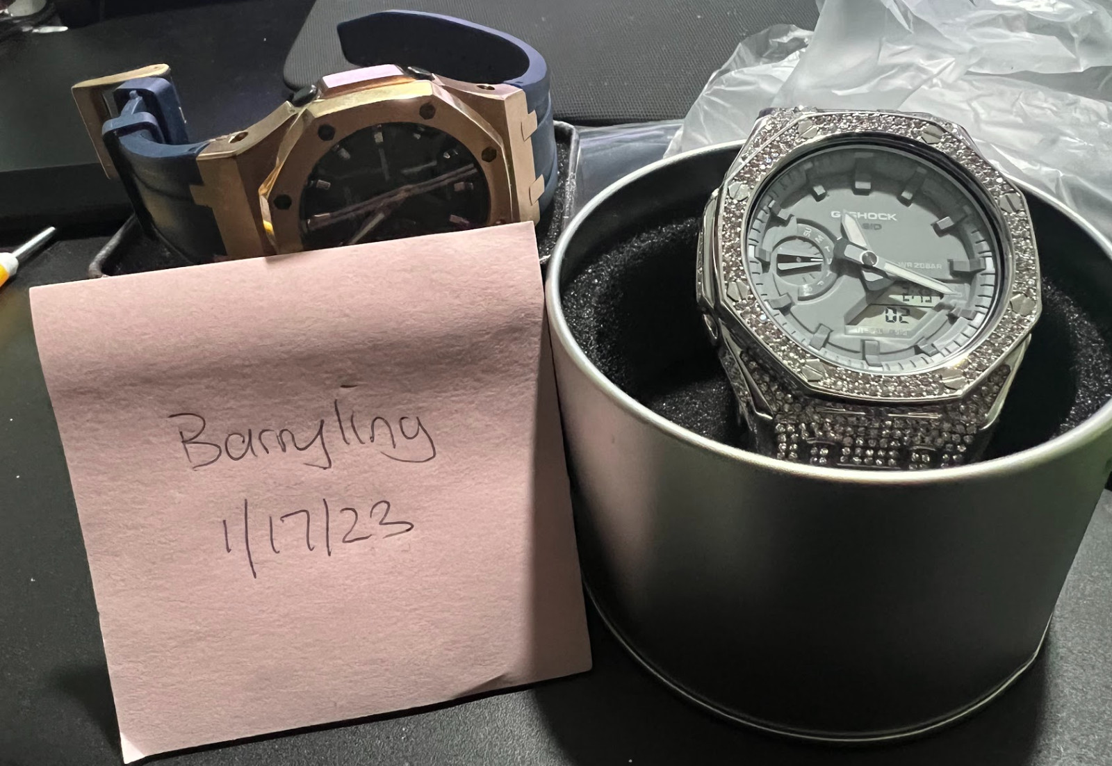 For G-Shock GA2100/2110, CasiOak Diamond MOD, Casing Only, No Watch.