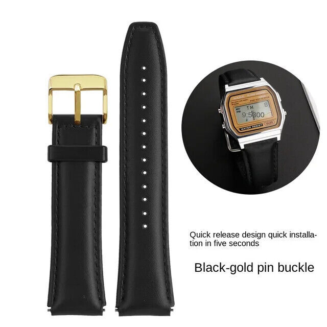 18mm Leather Watch Band Strap For Casio AE1200 A158W A168 AE-1200WHD Bracelet