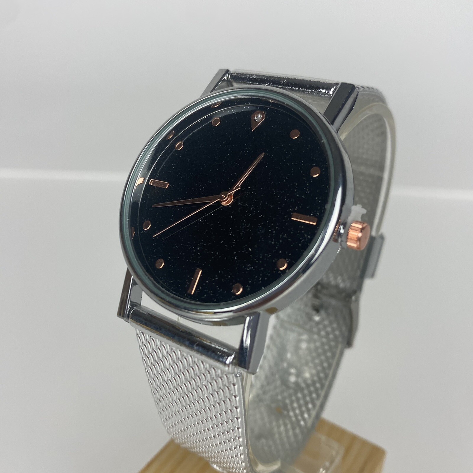 Ladies Sparkle Black and White Wrist Watches -Women Quartz Analogue Casual Watch