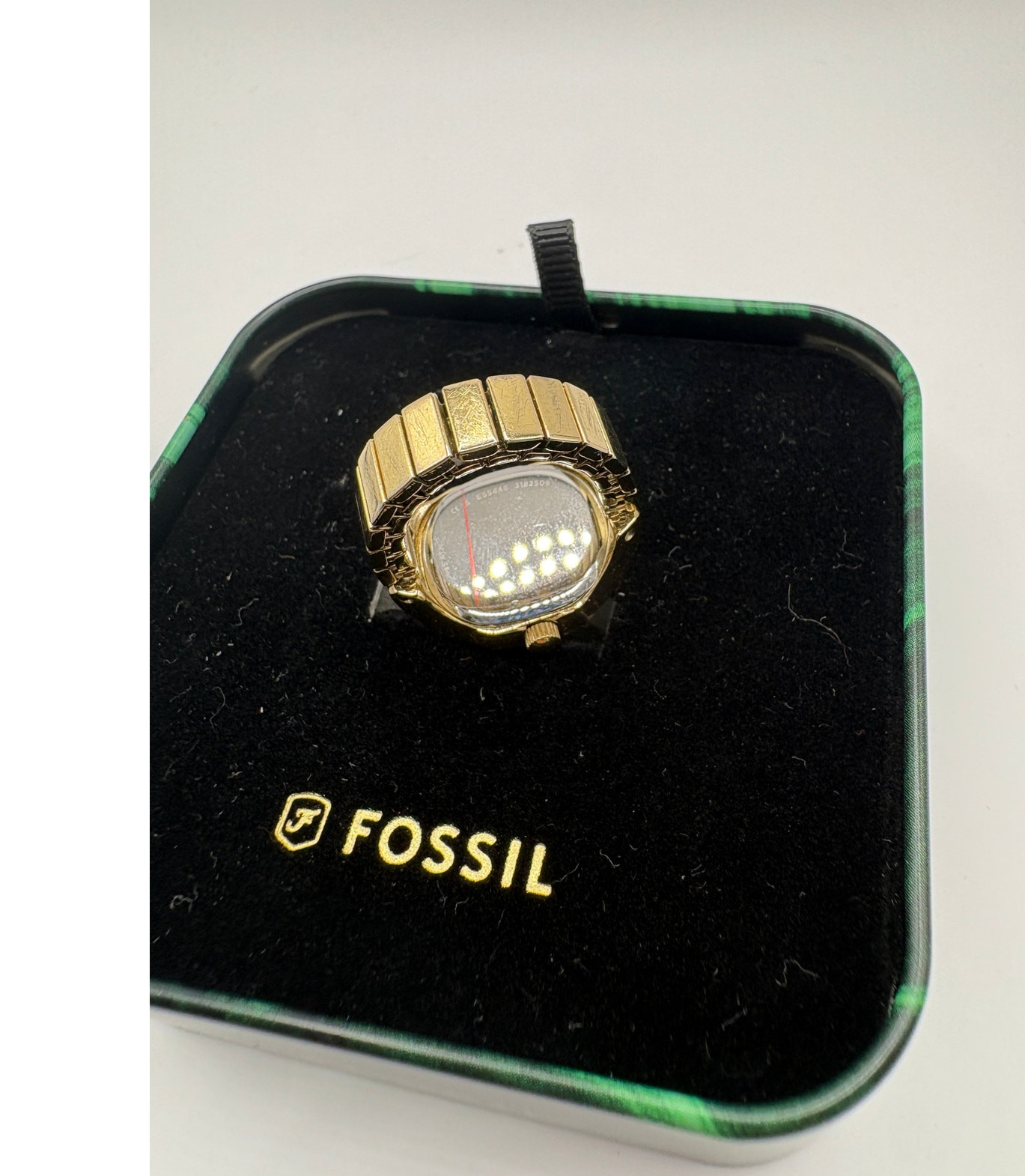 Fossil Harlow Watch Ring Cream Stainless Steel Women Watch Es5446