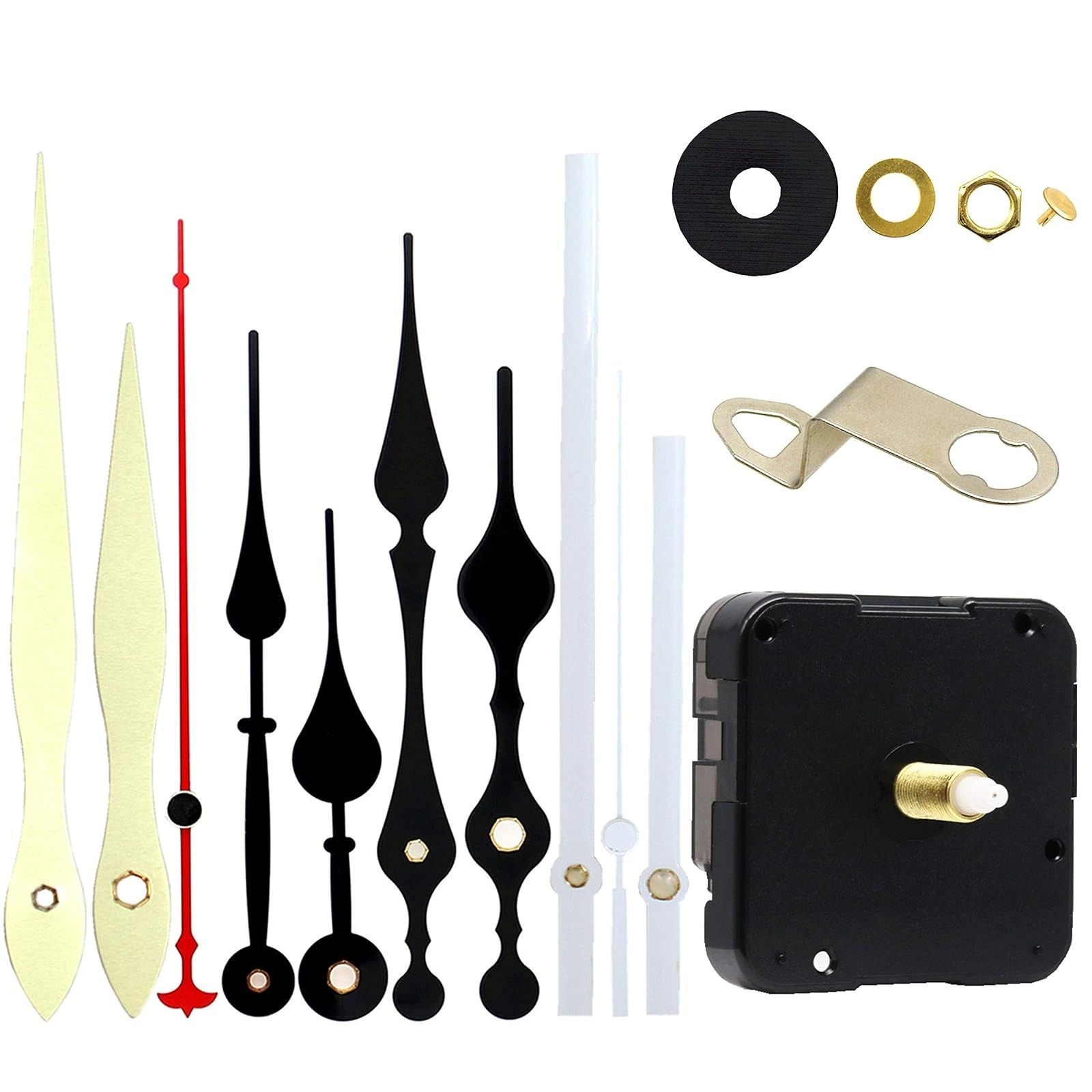 TIKROUND Quartz Clock Movement Mechanism Repair Parts – Black Hands