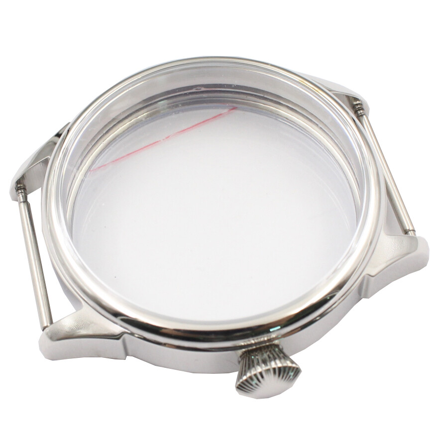 42mm Brushed PVD Steel watch Case Fit ETA 6497/6498,Seagull ST36 movement