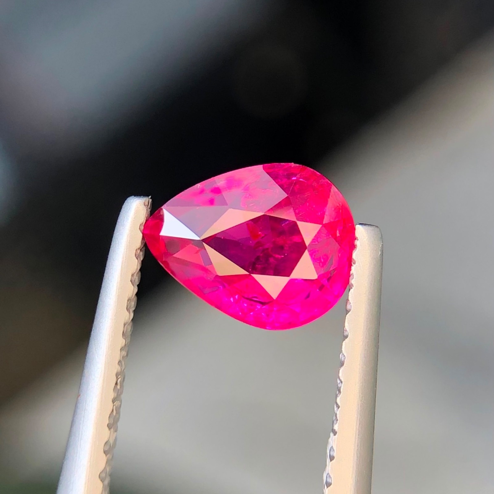 1.05 Carats Natural Ruby No Heat Pear Cut From Mozambique
