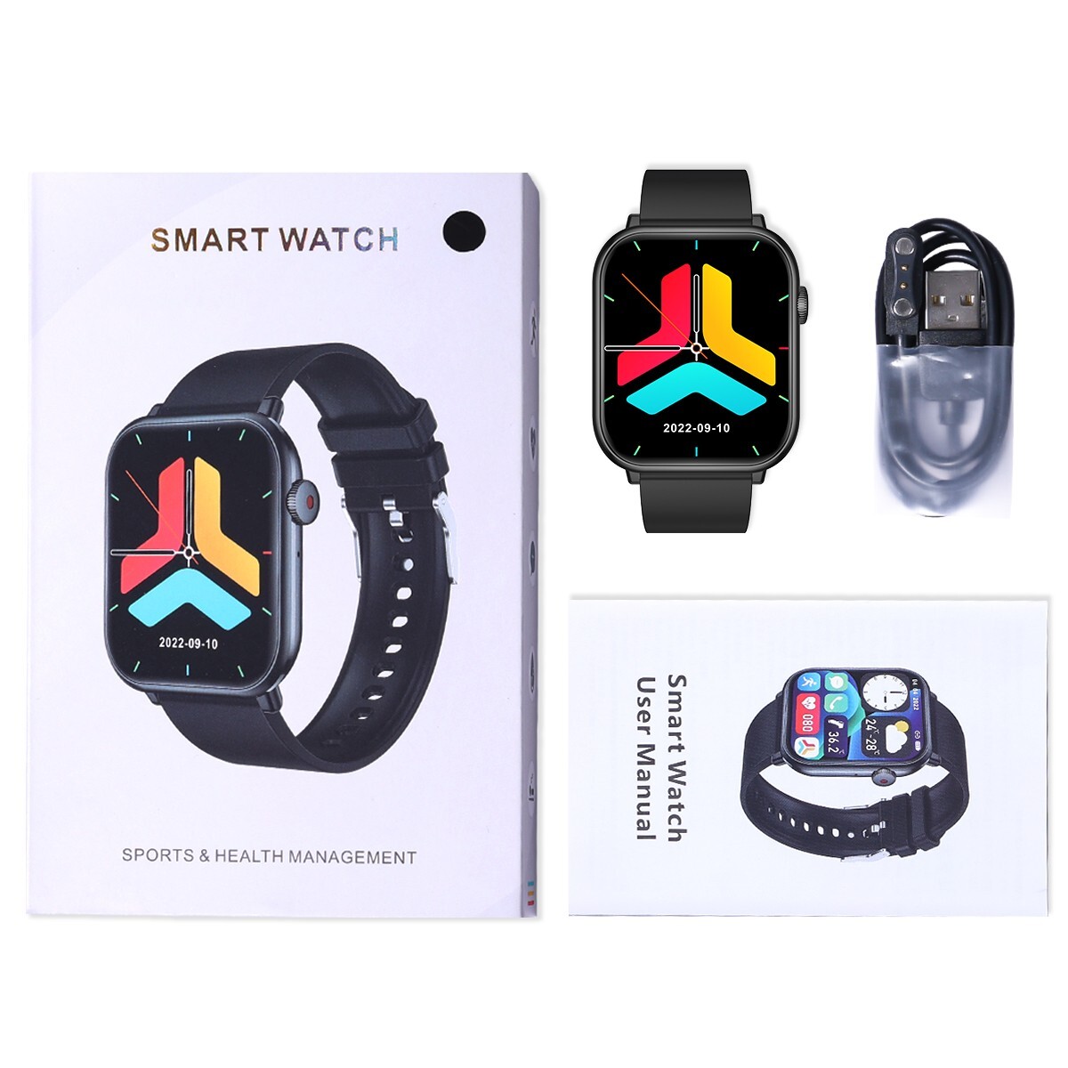Smart Watch Bluetooth Call Heart Rate BP Monitor Waterproof Watch♬