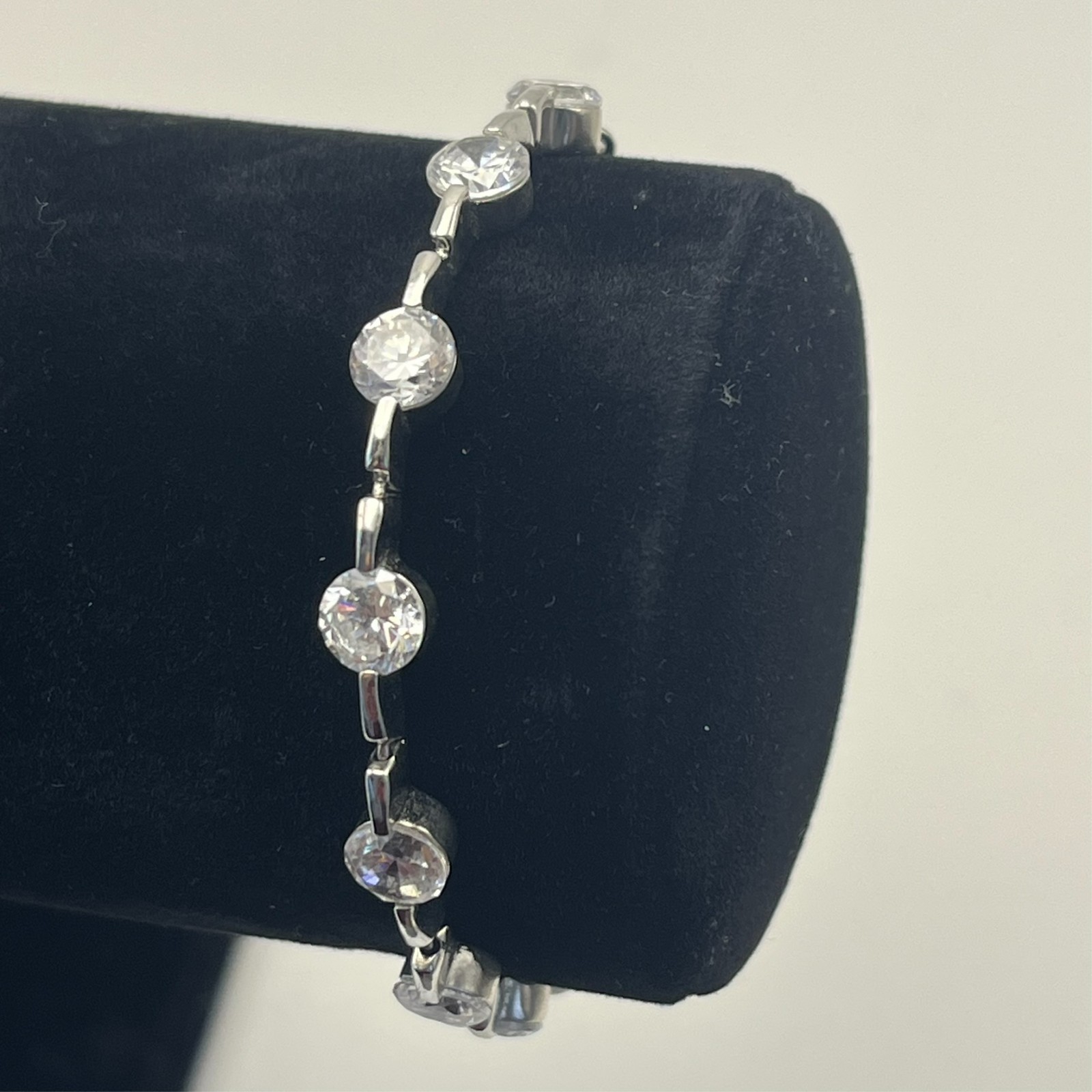 Sterling Silver 925 CZ Tennis Bracelet 6.5″ Minimalist Bridal Jewelry