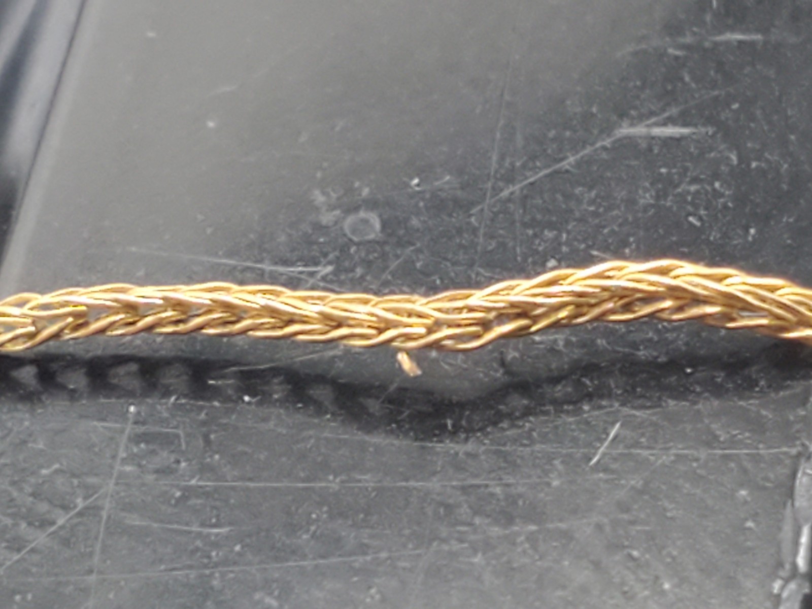 750 18K SOLID YELLOW GOLD .8mm Wheat Spiga Espiga Chain Necklace 23.5″ 2.1g