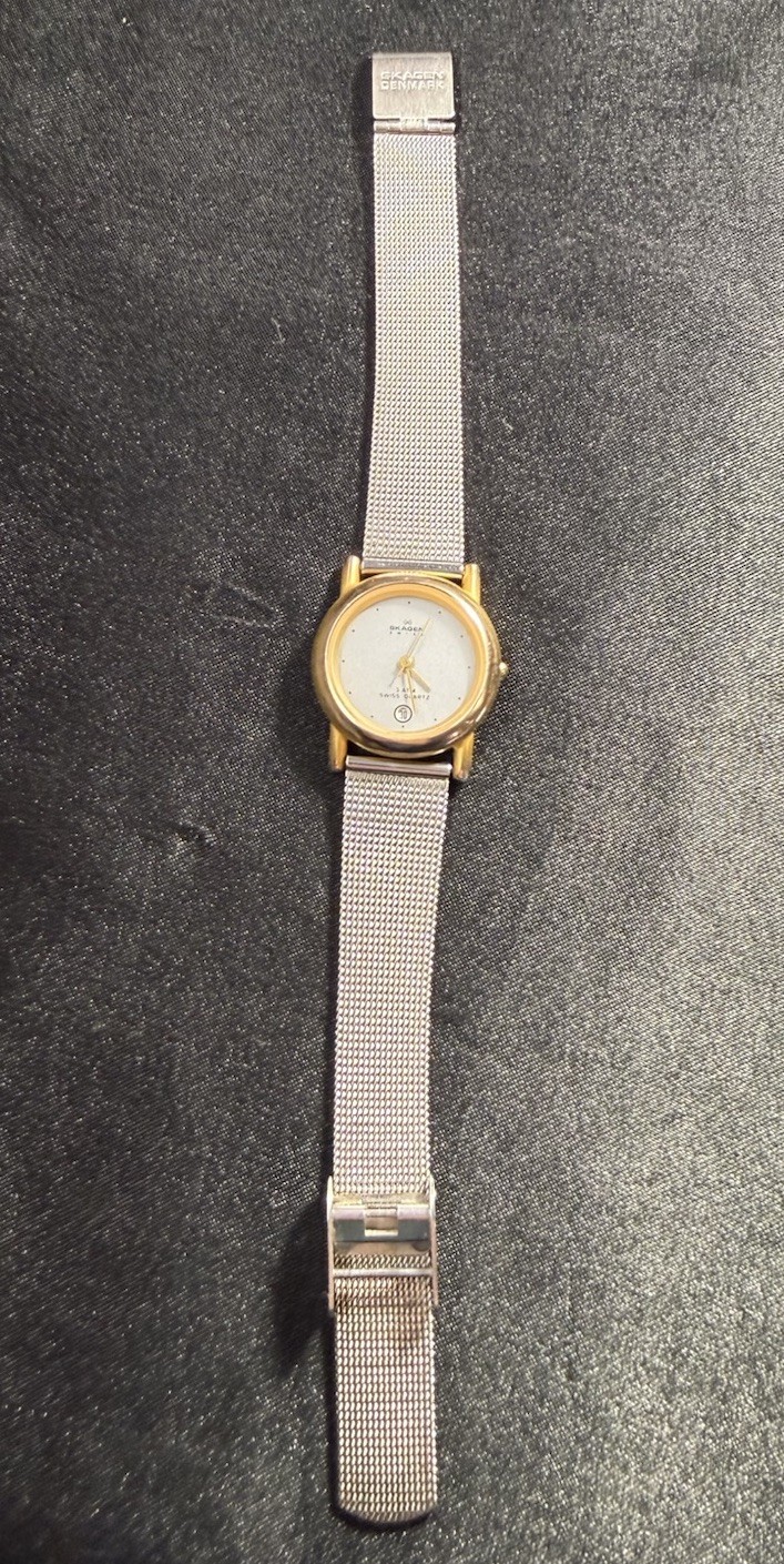 Skagen Womens 6SGS Quartz Watch Silver Dial Adjustable Band Swiss Movement