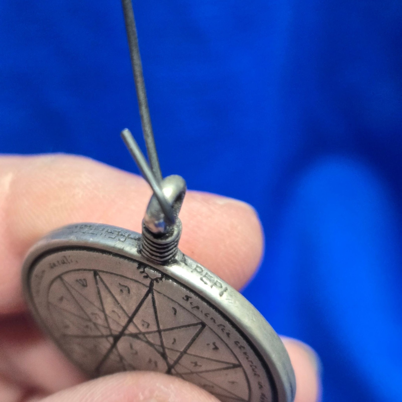 PEPI PEWTER Occult Talisman Pendant Star Seal of Solomon Amulet Metal Used