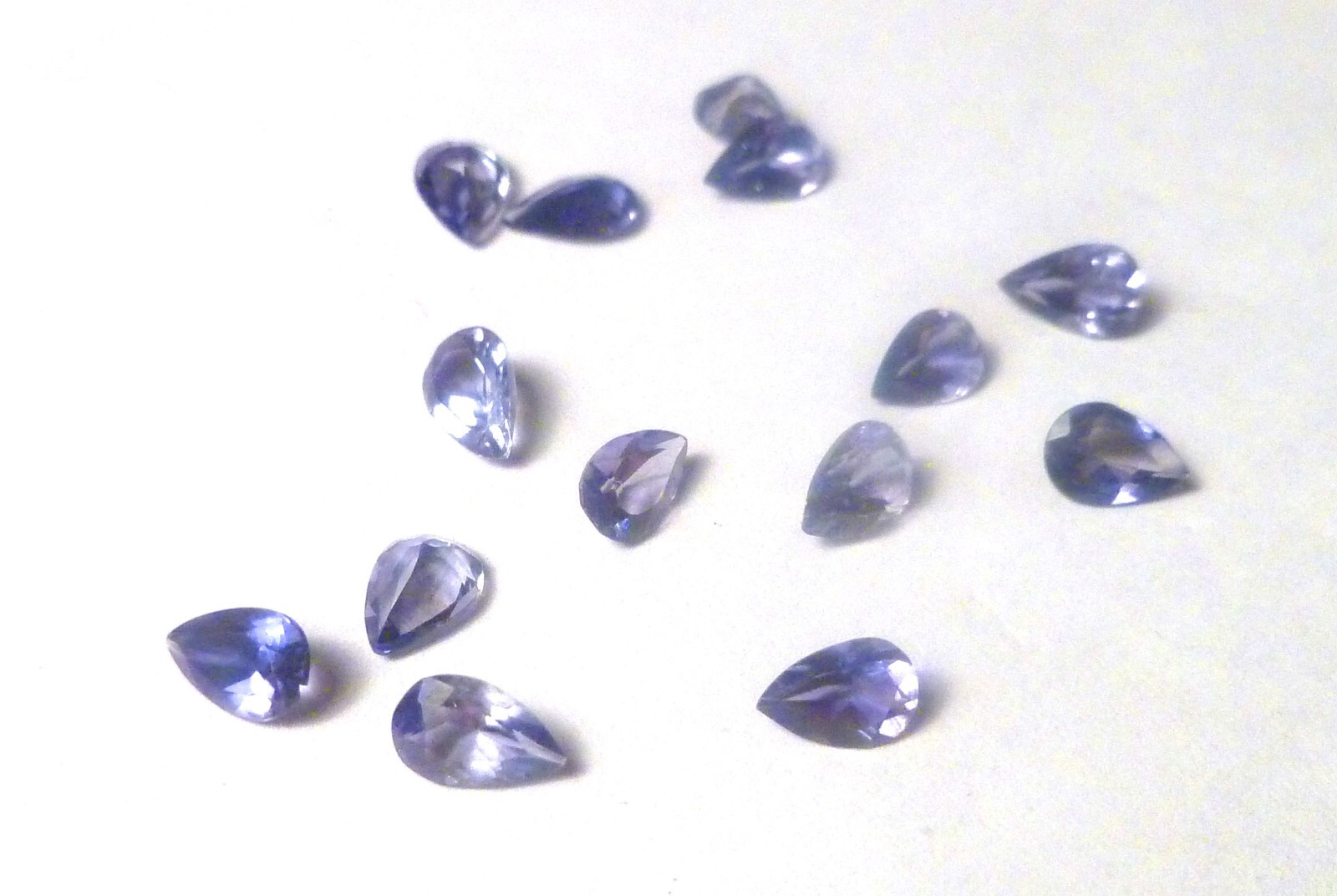 4X6 mm Natural Iolite Faceted Cut Pear Shape Loose Gemstones 5 Pieces Lot 6x4mm