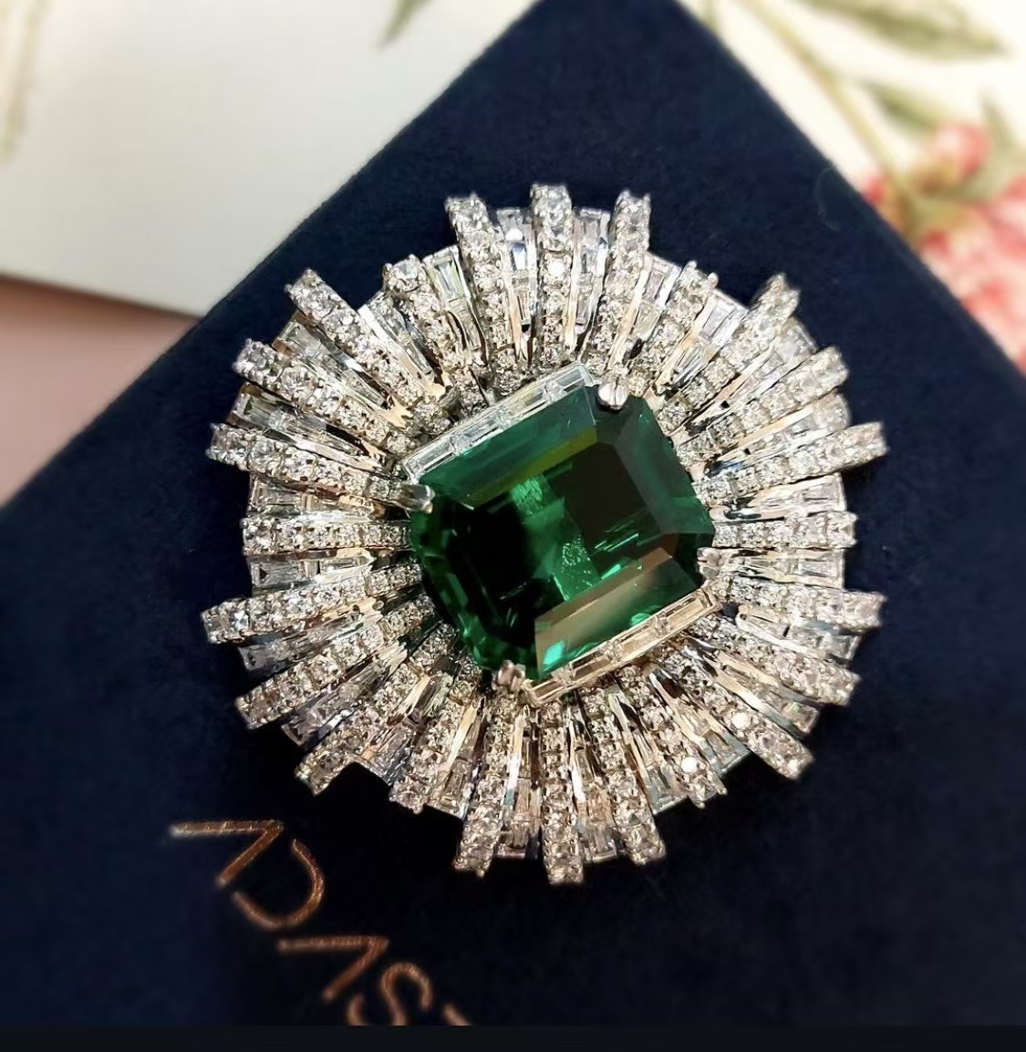 AGL Lab Grown Colombia Emerald Asscher Cut Gemstones with Inclusion for Jewelry