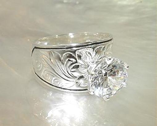 13MM SOLID 925 SILVER HAWAIIAN ORCHID FERN SCROLLS 5.07CTS CZ ENAMEL RING 4.5-13