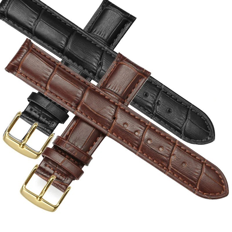 Genuine Leather Mens Watch Strap Band Brown Black 12mm 14mm 16mm 18mm 20mm 22mm