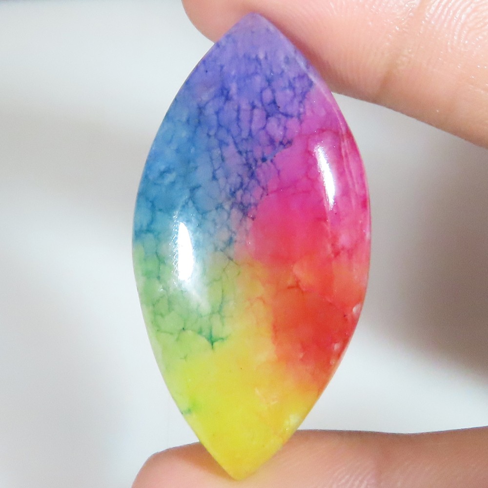 Solor Quartz Marquise Cabochon Rare Treated Gemstone 80.85 Cts 24x50x8 mm MS942