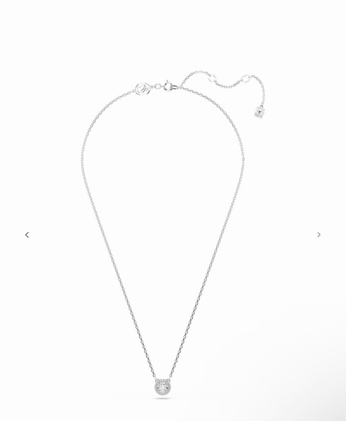 Una Angelic Pendant Necklace for Women, Silver Round