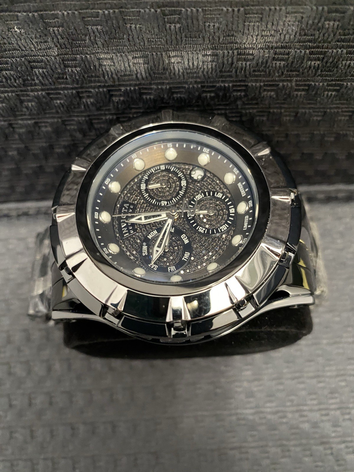 Invicta Reserve 54mm S1 Rally 1.07 Carat Black Diamond Swiss Watch Model #32770