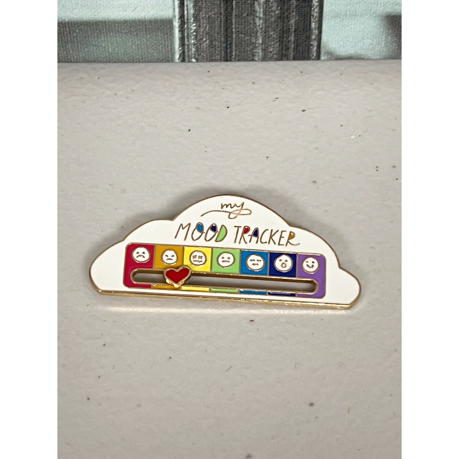 3X Sliding Social Battery Mood Tracker Enamel Pin Adjustable Energy Brooch