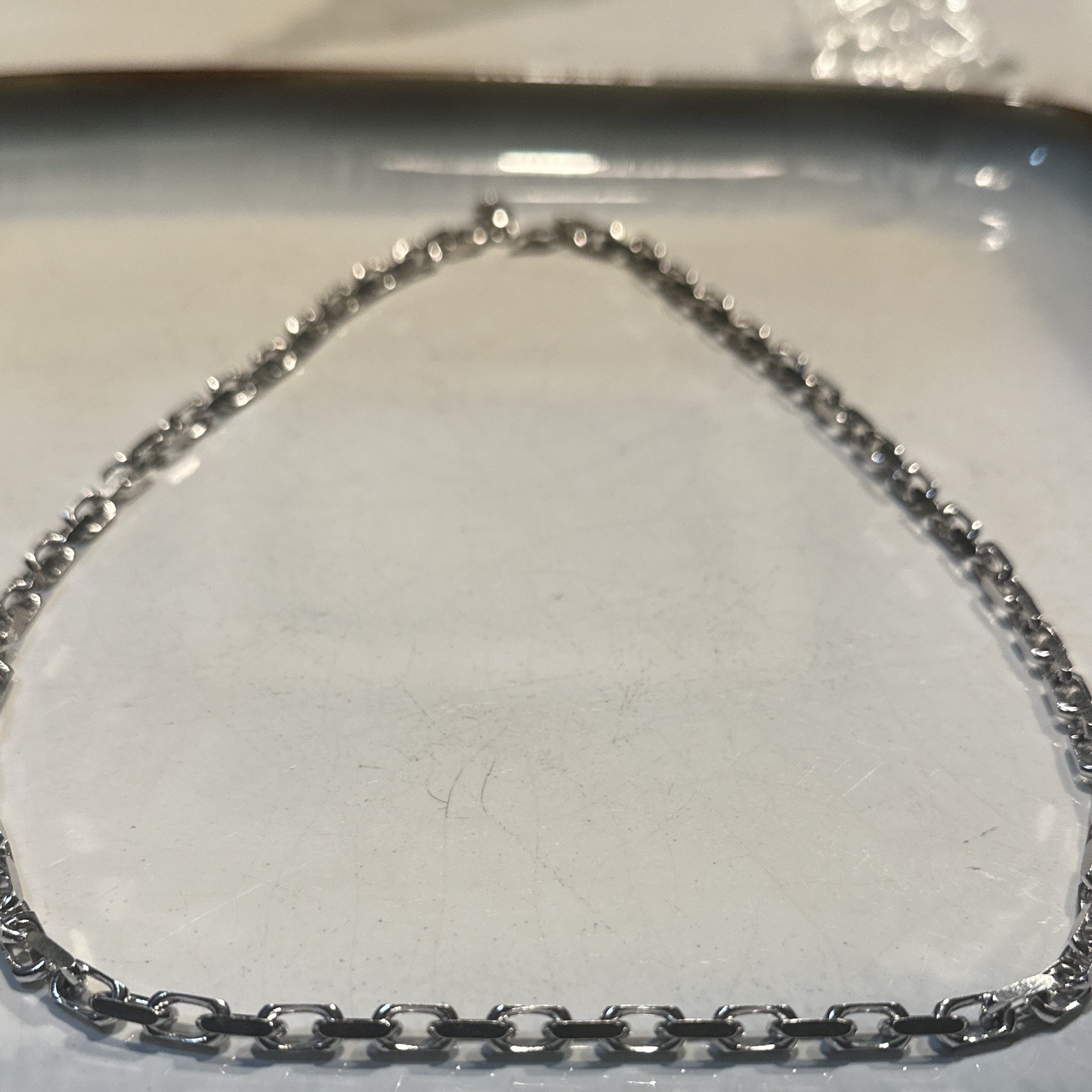 Sterling silver 22 inc cable ChainLink Necklace, No Stone, Lobster Clasp Closure