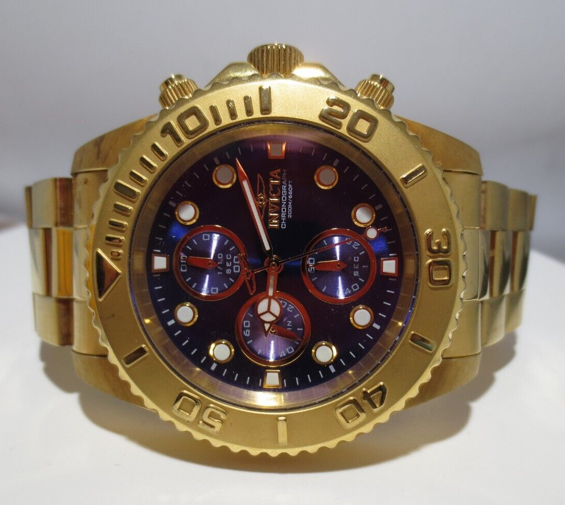 MEN’S INVICTA 19157 QUARTZ CHRONOGRAPH WATCH 43.50 MM CASE 6.75″ LONG (127882-4)