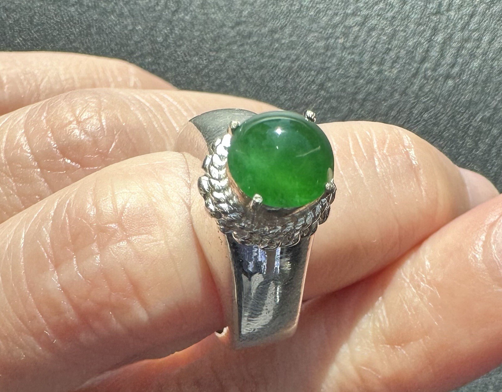 1.39CARET NATURAL BURMA JADEITE JADE TYPE A LOOSE GEMSTONE GREEN COLOR
