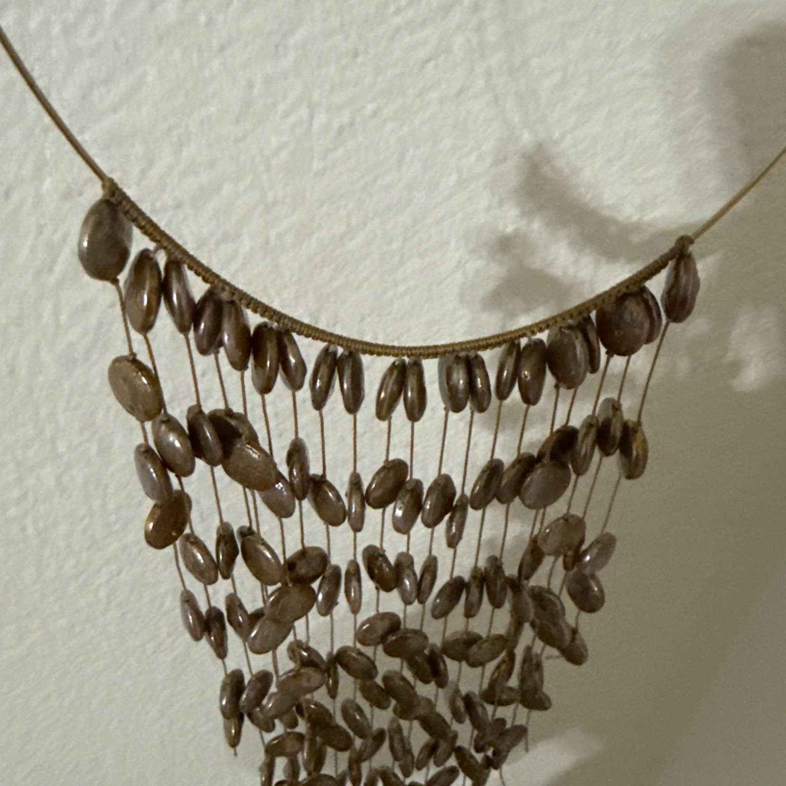 Simon Alcantara Original Gold Dipped 190 Pearls Shell Necklace Rare Chest Piece