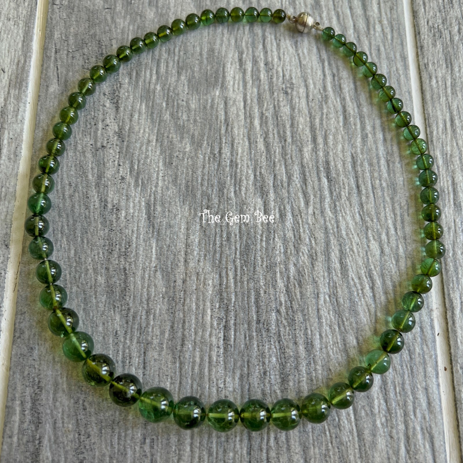5.5mm-11.8mm Blue Green Verdelite Tourmaline Smooth Round Sphere Ball Beads 18″