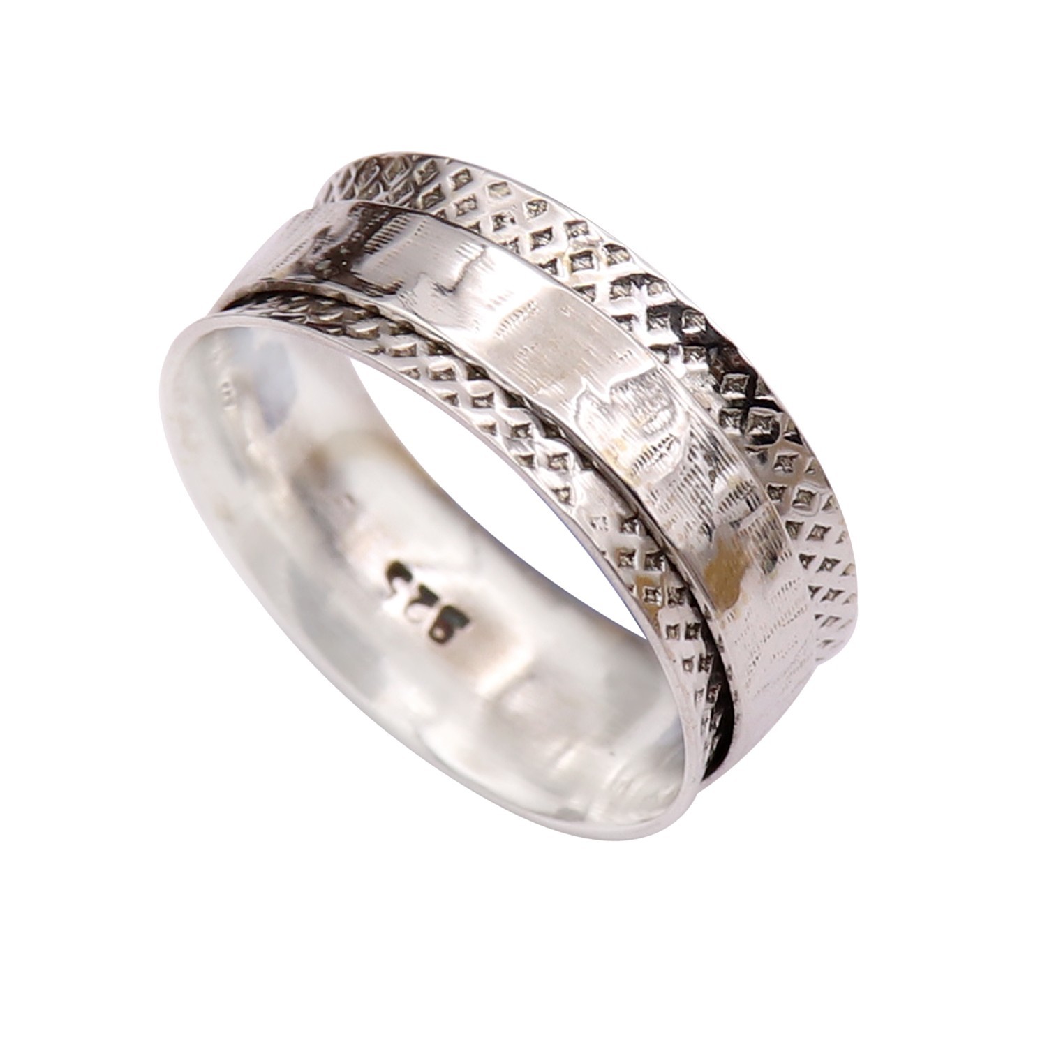 Meditation Handmade 925 Sterling Silver Spinner Ring Gift Women Jewelry JSR-213