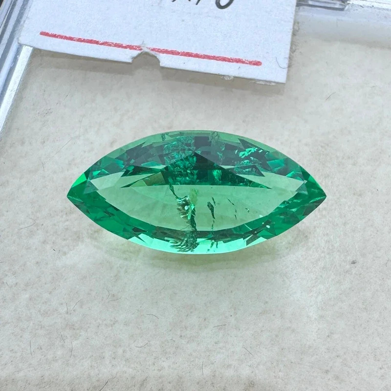 AGL Marquise Cut Lab Grown Colombia Emerald 0.42-4.2CT Gemstones for DIY Jewelry