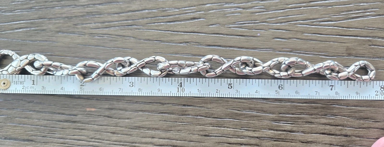 John Hardy 925 Sterling Silver Kali Dotted Infinity Link Bracelet 7.75″ 45 GRAMS