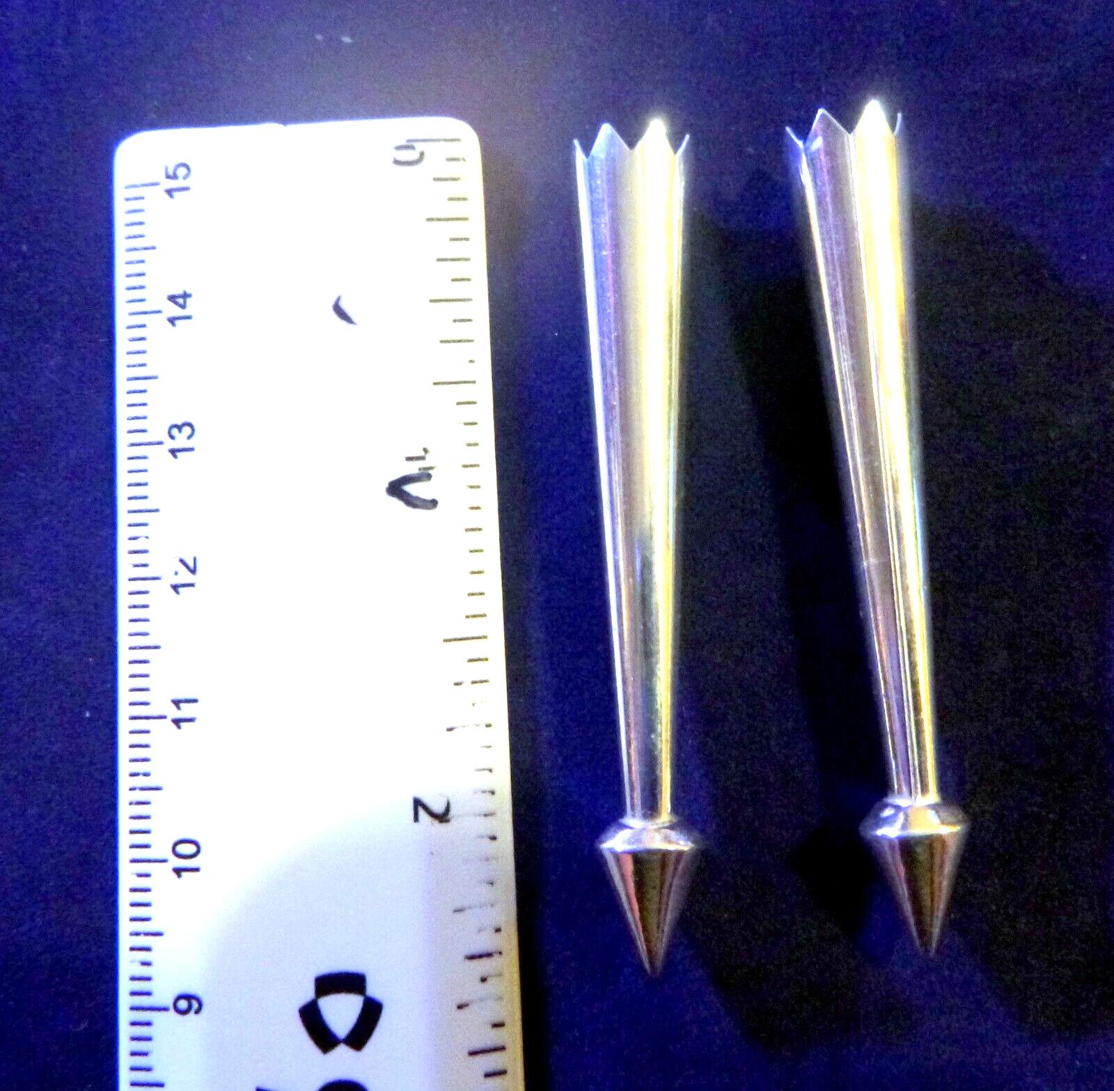 ONE pair NEW Sterling Silver HOPI BOLO TIPS cast bullet end bola tie tips 2 3/8″
