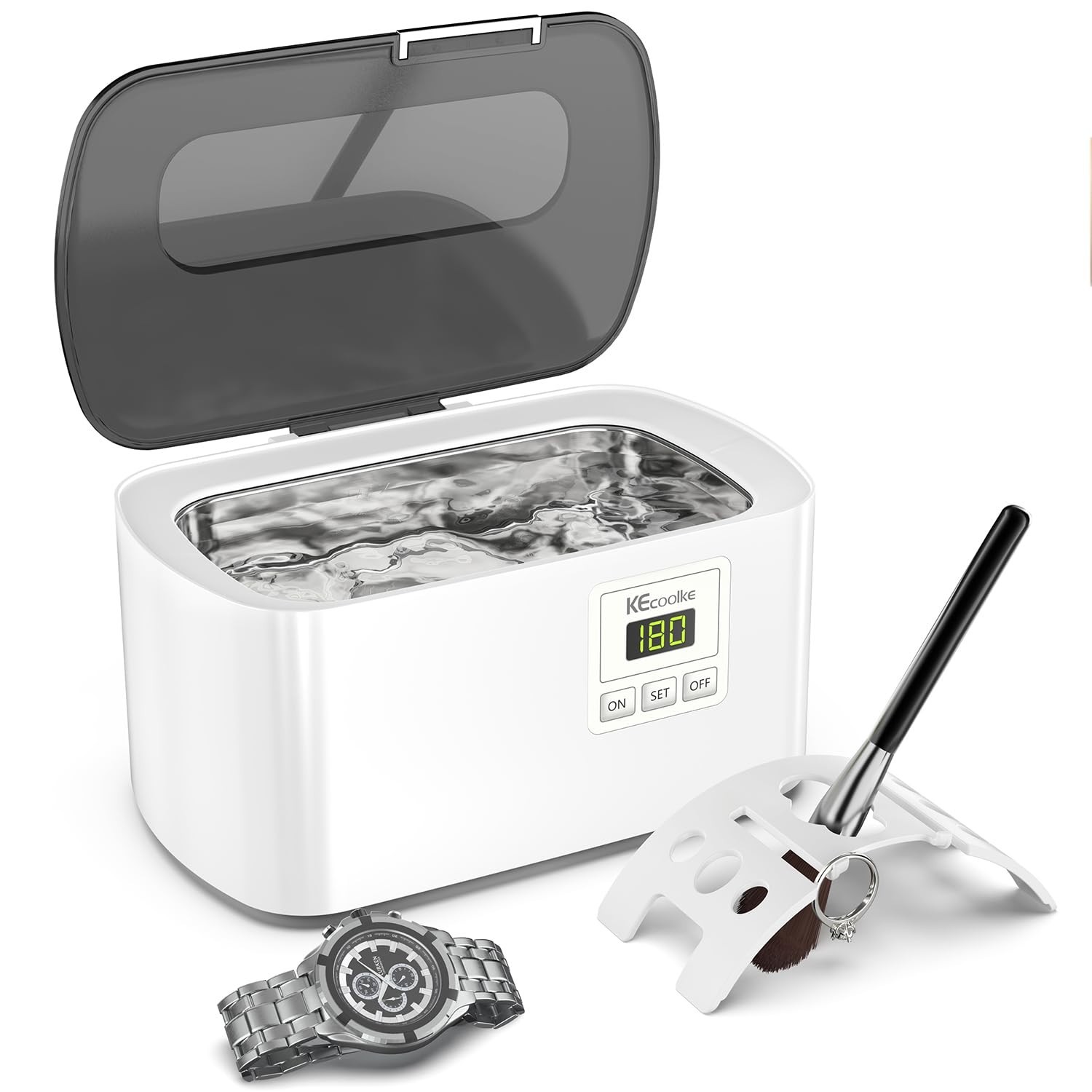 Luxury Ultrasonic Jewelry Cleaning Machine – 600ml Digital Timer Sonic Cleaner