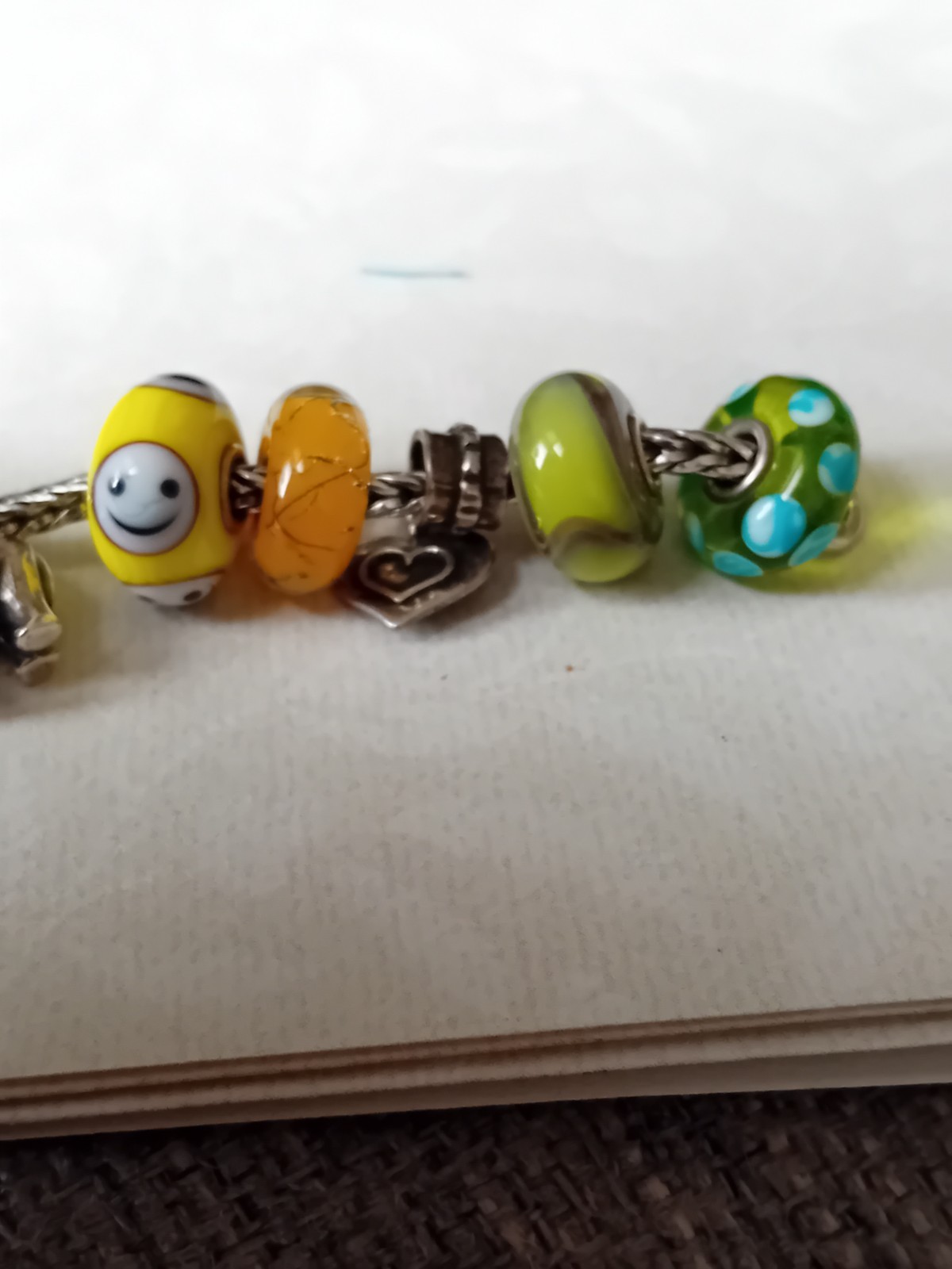 Trollbeads Bracelet with retired Beads including Smiley