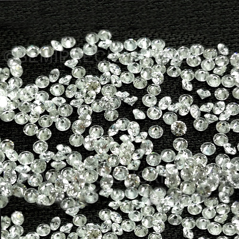 2 pc Natural Diamond 2.5mm Round Brilliant Full Cut GH Color VS SI1 SI I Clarity
