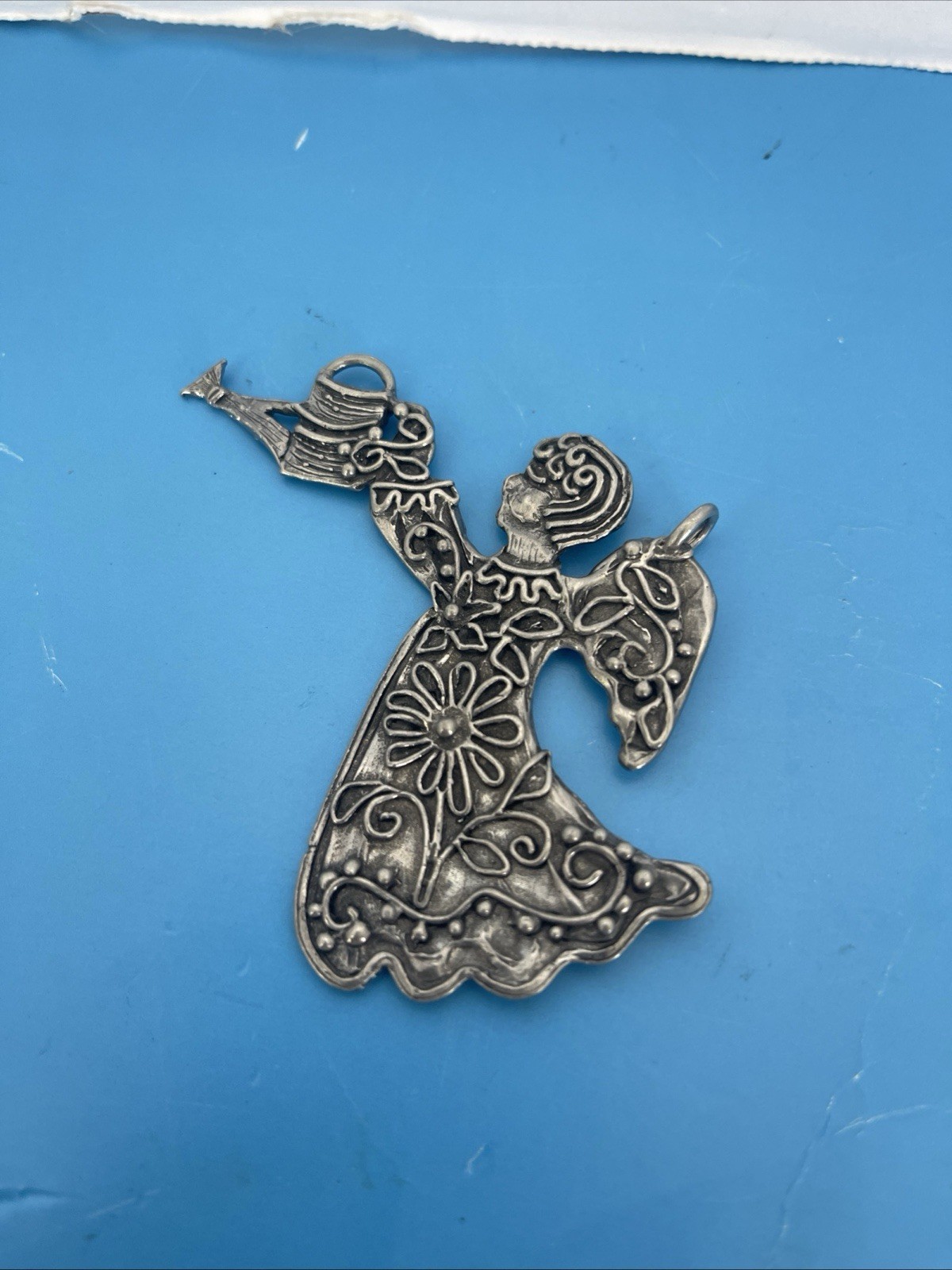NEW Pewter Angel Christmas Ornament from the Designer Marcie, With Tree Unmarked