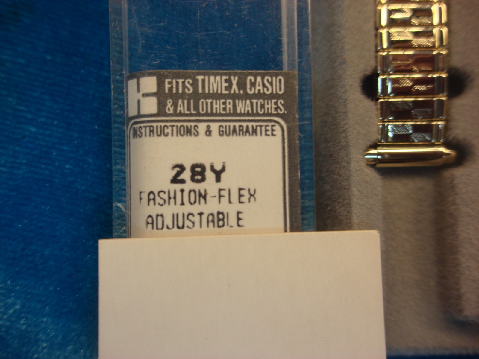 VINT. FLEX-ON BY KREISLER -GOLD TONE STAINLESS WATCH BAND – NOS – 9 – 12 MM
