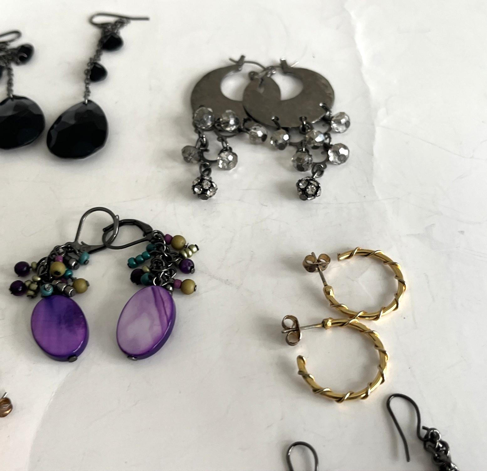 Vintage Costume Jewelry Lot of 20 Earrings Pierced Not Signed