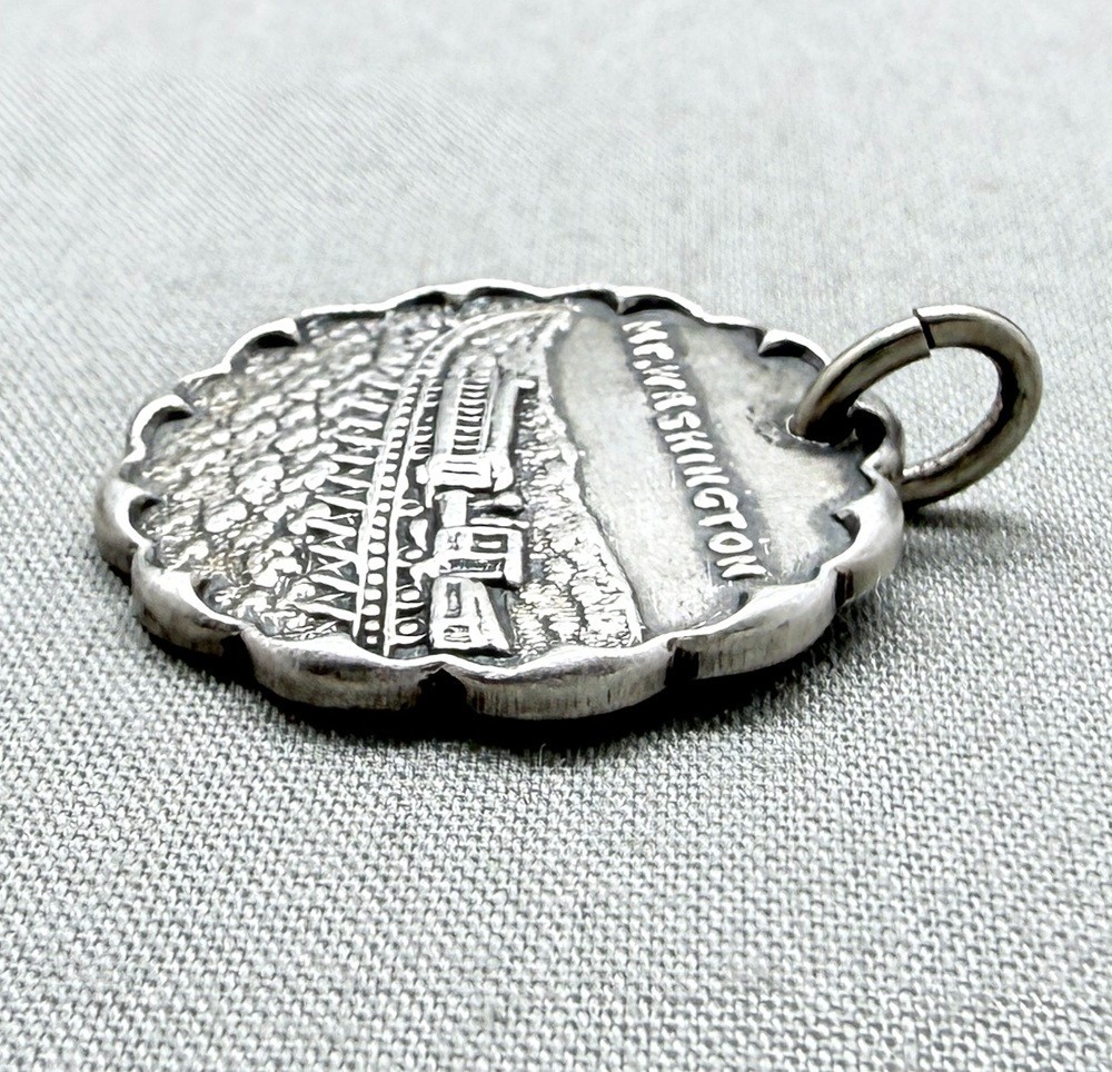 Vintage Sterling Silver Moun Washington Cog Railway Charm New Hampshire Landmark