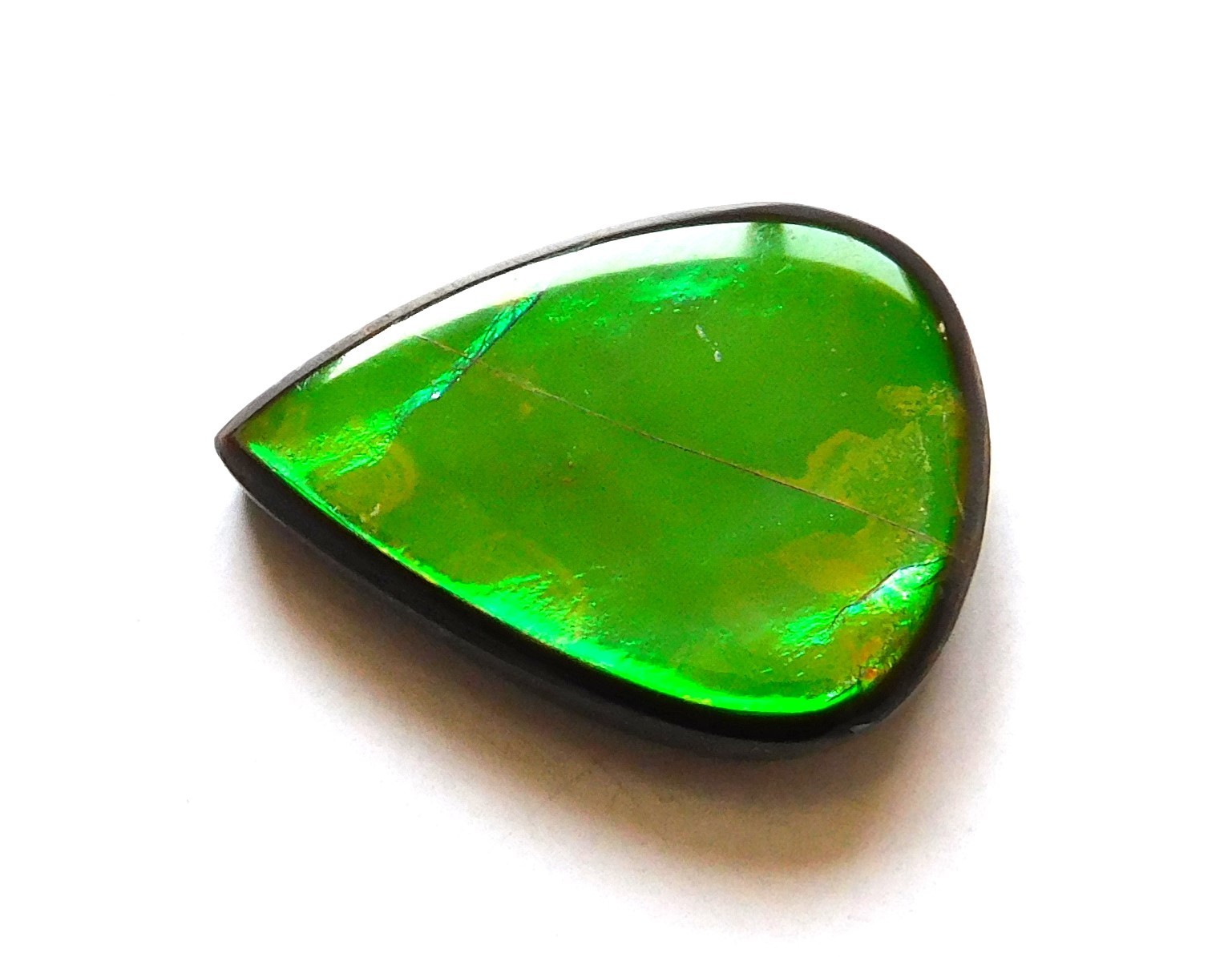9.05 Ct Natural Canadian Ammolite Cabochon Loose Gemstone 17.7X12.8X4.4MM LR24