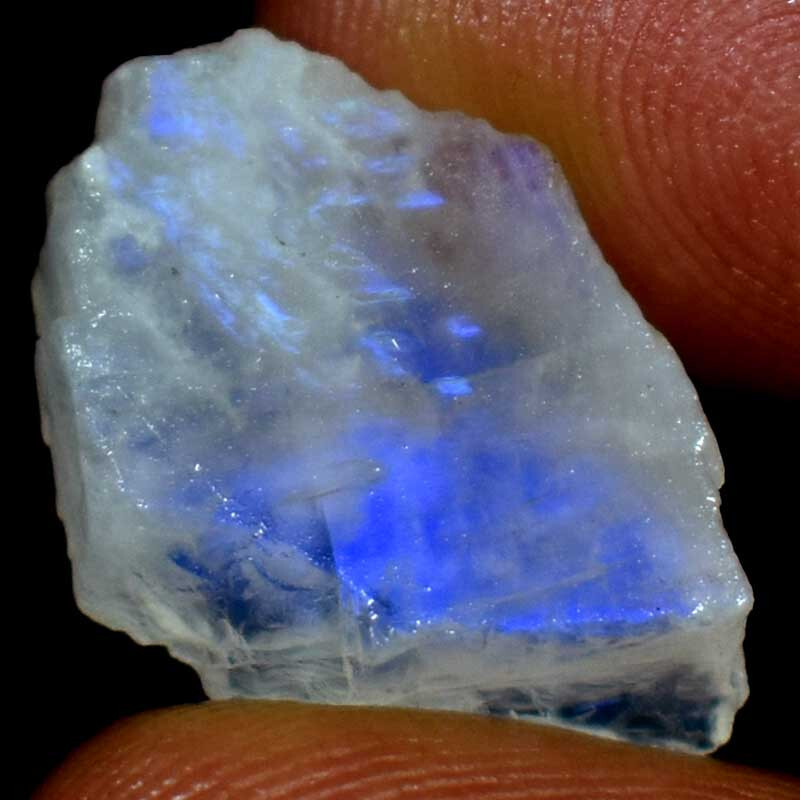 Rainbow Moonstone Rough Antique Flash 100% Natural Gemstones 12.10Cts.