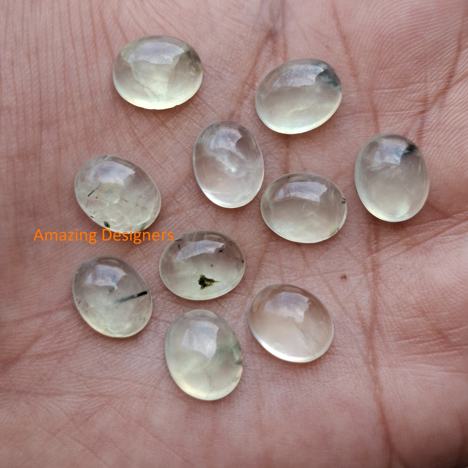 Natural Prehanite Oval Cabochon 5x7mm to 20x25mm Loose Gemstone