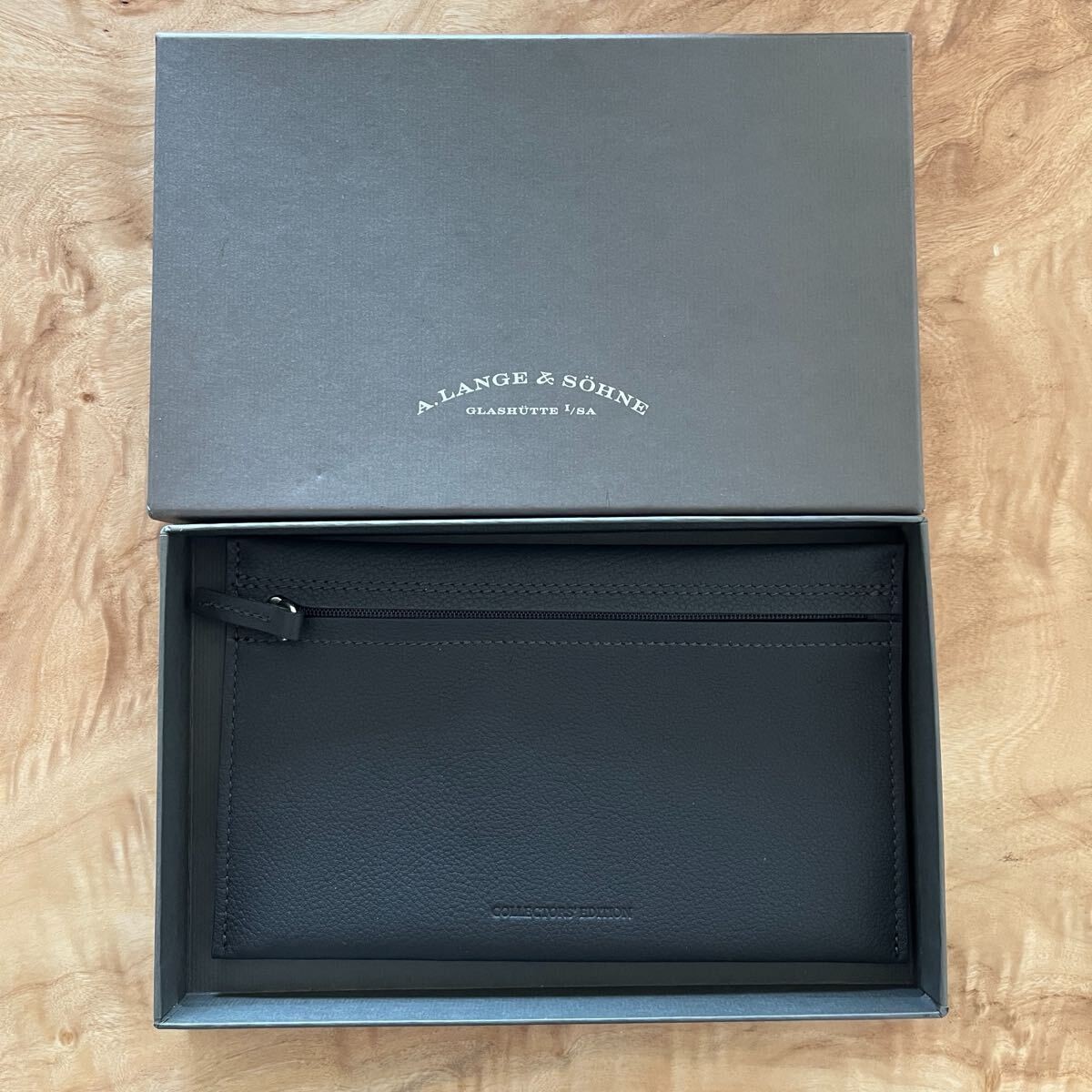 Unused A. Lange & Sohne Calf Leather Pouch Collectors Item Genuine With Box