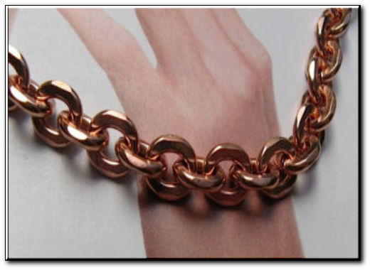 Ladies Solid Copper Link Bracelet 689G -1/4 inch wide – 6 1/2 to 9 inch lengths