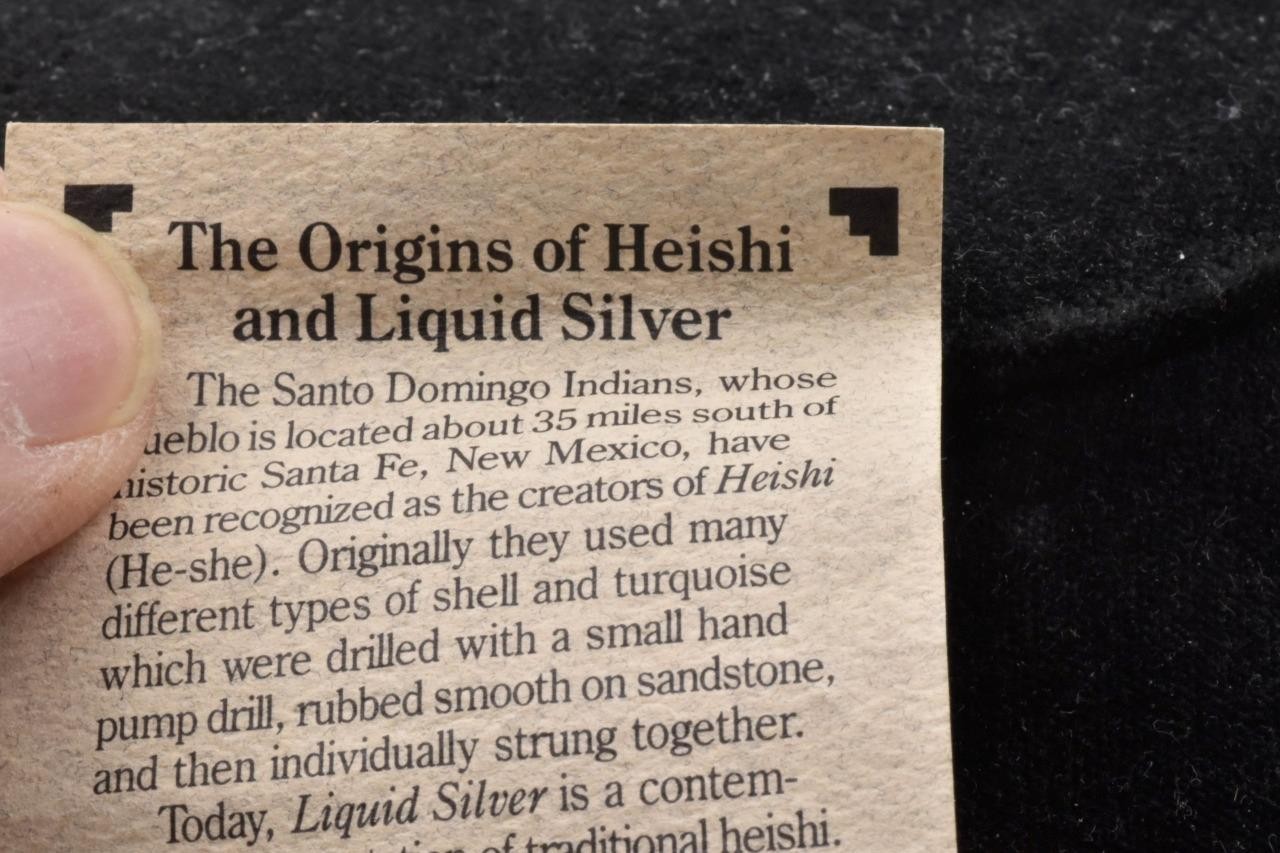 Southwest Traditions Liquid 925 Sterling Silver Heishi 20 Strand 24″ Necklace