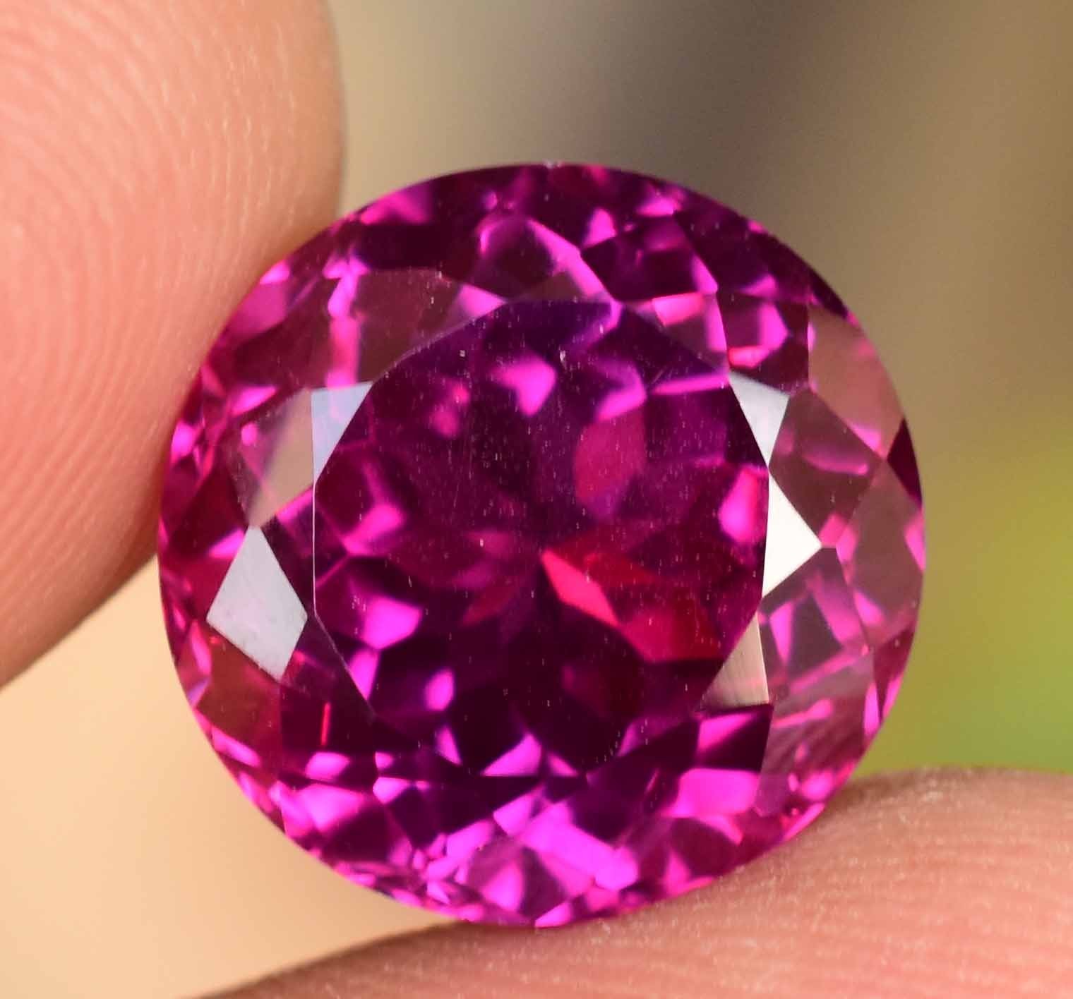10.80 Ct Natural Rhodolite Garnet Round Raspberry Pink AGSL Certified Gemstone