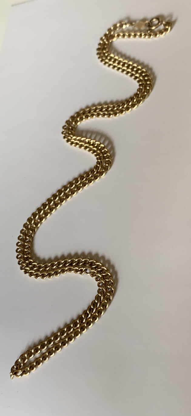 Art Deco 1/12 12K Gold Filled Elka Link Pendant Chain Necklace 19”