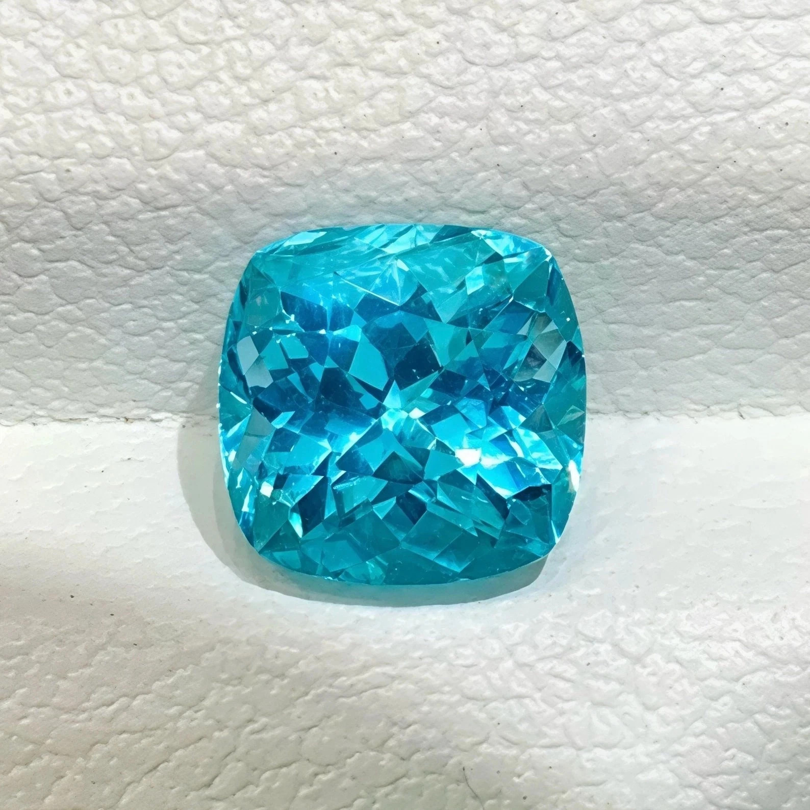 Natural Paraiba Tourmaline Neon Blue Cushion Cut Loose Gemstone 10.67 Ct+